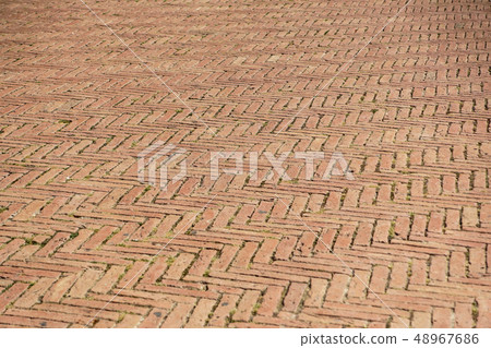 Texture of cobblestone and pebbles walkway . pavement Texture of cobblestone and pebbles walkway . pavement 48967686