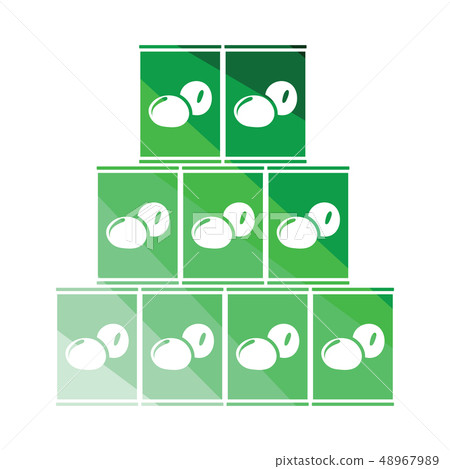 Stack of olive cans icon Stack of olive cans icon 48967989