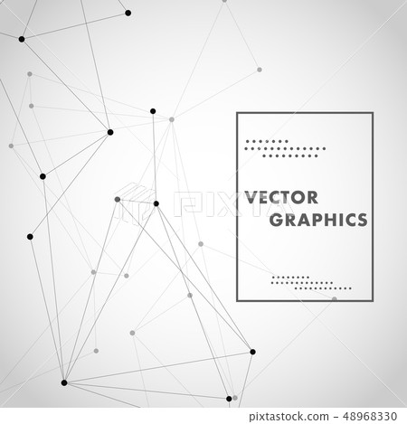 Vector connected lines and dots. Science and technology and network background Vector connected lines and dots. Science and technology and network background 48968330