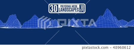 mountain range is a polygonal wave mountain range is a polygonal wave 48968612