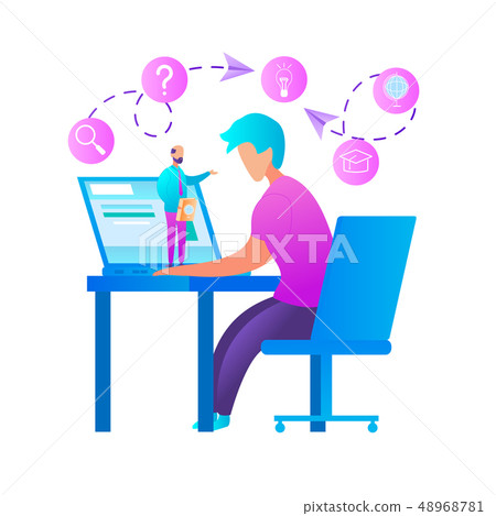 Student Watch Recorded Lecture. Online Education Student Watch Recorded Lecture. Online Education 48968781