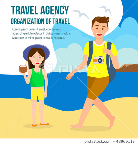Travel Agency Square Social Media Post with Text 48969112