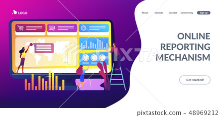 Dashboard service concept landing page. 48969212
