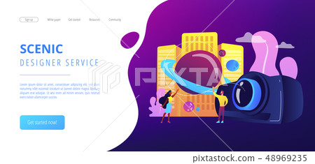 Video design concept landing page. Video design concept landing page. 48969235