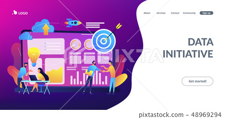 Data initiative concept landing page. Data initiative concept landing page. 48969294