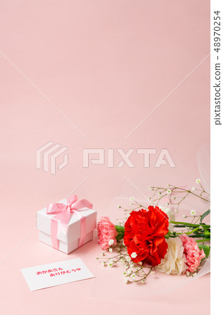 [Mother's Day] Carnation bouquet and gift box 48970254