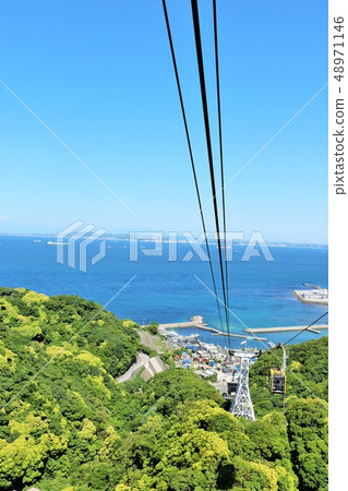 Scenery from saw mountain ropeway in Chiba Prefecture 48971146