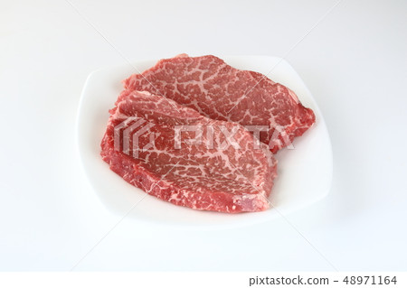 Wagyu beef steak with black meat and beef 48971164