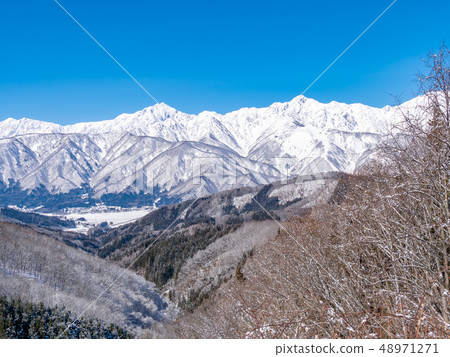 Nagano Prefecture Hakuba Village Snow Mountain Snow Scene Nagano Prefecture Hakuba Village Snow Mountain Snow Scene 48971271