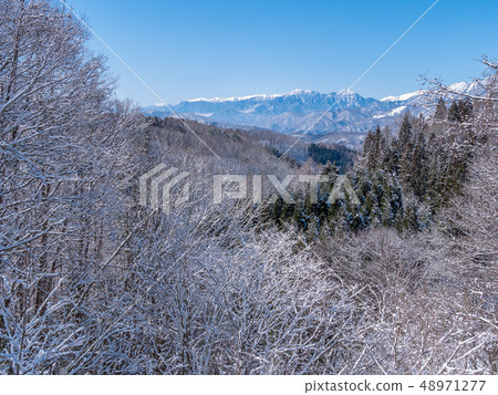 長野縣白馬村雪山雪景 長野縣白馬村雪山雪景 48971277