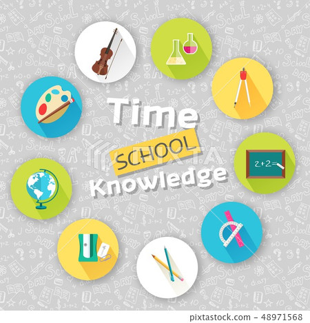 Education circle concept. Back to school elements 48971568