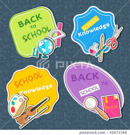 Education circle concept. Back to school elements Education circle concept. Back to school elements 48971569