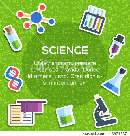 Back to school elements on blue background poster 48971587