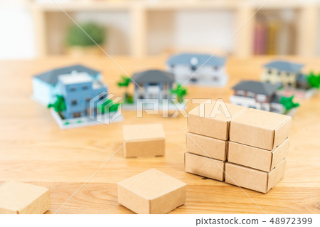 移動圖像房屋抵押房地產圖像微型模型房子 48972399