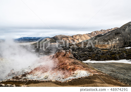 Landscape of Landmannalaugar Iceland Highland Landscape of Landmannalaugar Iceland Highland 48974291