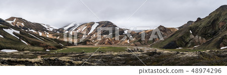 Landscape of Landmannalaugar Iceland Highland Landscape of Landmannalaugar Iceland Highland 48974296