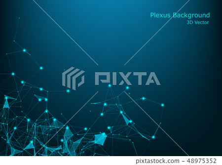 Abstract vector illuminated particles and lines. Abstract vector illuminated particles and lines. 48975352