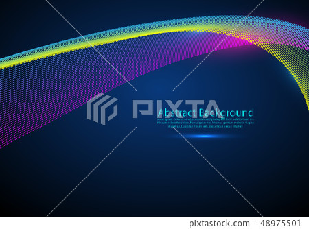 Neon smoke waves, vector flowing motion background Neon smoke waves, vector flowing motion background 48975501