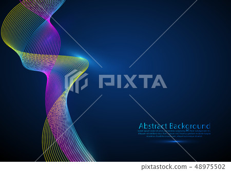 particle flow abstract background. 48975502