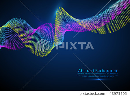 particle flow abstract background. 48975503