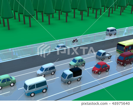 CG 3D illustration design three-dimensional car car transportation trouble congestion road homecoming U-turn top and bottom line CG 3D illustration design three-dimensional car car transportation trouble congestion road homecoming U-turn top and bottom line 48975640