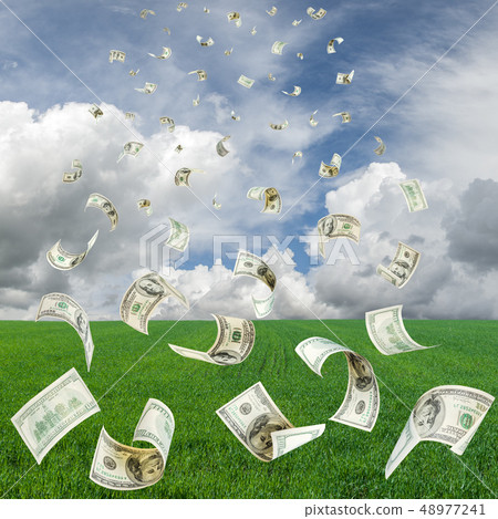 Rain from falling dollars Rain from falling dollars 48977241