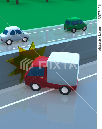 CG 3D例證設計三維汽車汽車交通事故麻煩自我事故事故路保險案件 48977436