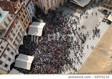 Old Town Square with view of the historical center of Prague, Czech Republic Old Town Square with view of the historical center of Prague, Czech Republic 48978210