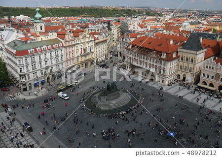 老鎮中心有布拉格，捷克的歷史中心的看法 48978212