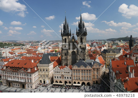 老鎮中心有布拉格，捷克的歷史中心的看法 48978218