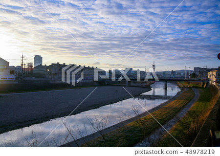 Reflection of water surface Reflection of water surface 48978219
