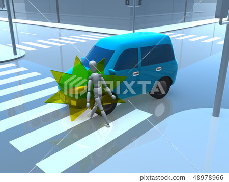 CG 3D illustration design 3D car pedestrian traffic accident trouble personal injury insurance case case textbook CG 3D illustration design 3D car pedestrian traffic accident trouble personal injury insurance case case textbook 48978966