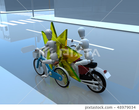 CG 3D例證設計三維自行車自行車交通事故麻煩聯絡保險案件案例課本 CG 3D例證設計三維自行車自行車交通事故麻煩聯絡保險案件案例課本 48979034