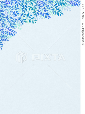 背景材料_木葉若葉青葉鮮綠 48979757