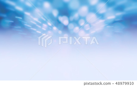 Shiny light bokeh in blue space. 48979910