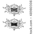 With decoration line plate (letter insert possible) A 48980308