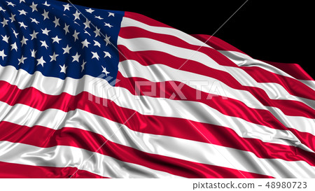 3D rendering of an american flag 3D rendering of an american flag 48980723