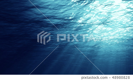 3D rendering of underwater light 48980828