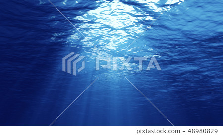 3D rendering of underwater light 3D rendering of underwater light 48980829