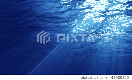 3D rendering of underwater light 3D rendering of underwater light 48980830