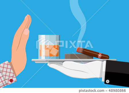 Alcohol and tobaccco abuse concept 48980866