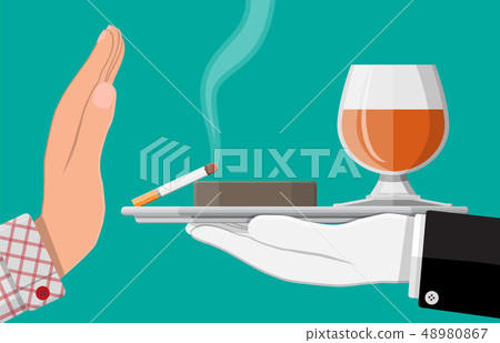 Alcohol and tobaccco abuse concept 48980867