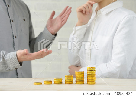 Men and women who are troubled with asset management 48981424