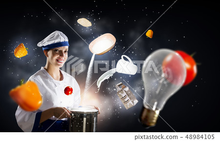 She is magician as cook She is magician as cook 48984105