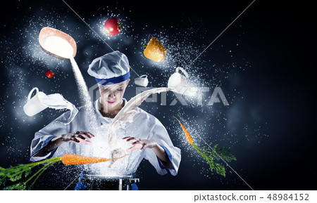 She is magician as cook She is magician as cook 48984152