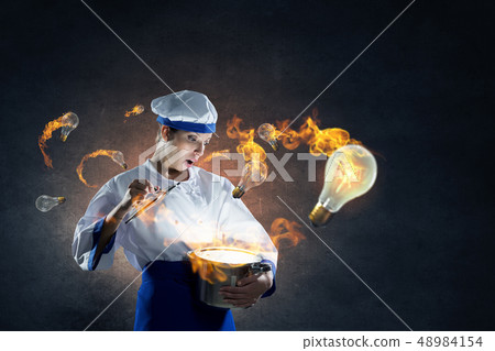She is magician as cook She is magician as cook 48984154