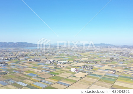 Aerial image of agricultural area (plain) 48984261