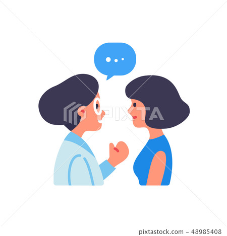 Doctor talking with patient illustration Doctor talking with patient illustration 48985408