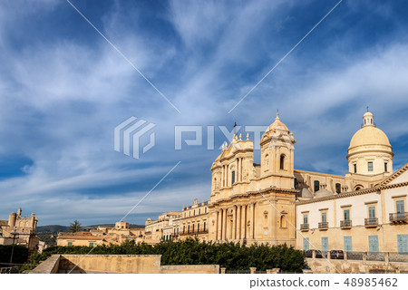 San Nicolo Cathedral of Noto - Sicily island Italy San Nicolo Cathedral of Noto - Sicily island Italy 48985462