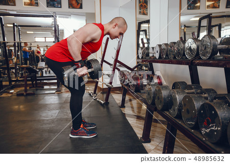 man in a gym 48985632